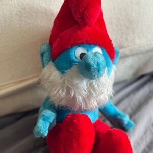 Vintage 1980s Papa Smurf Plush Toy 💙❤️